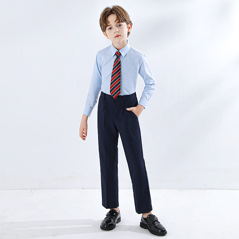 Traje de traje para niños hermoso estilo británico flor vestido para niños traje pequeño para niños medio y grande traje de piano para niños