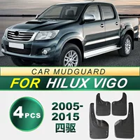 [Подходят для моделей 2005-2015 Toyota Hilux Vigo 4x4, набор задних и передних грязезащитных кожаных накладок на колесные арки]