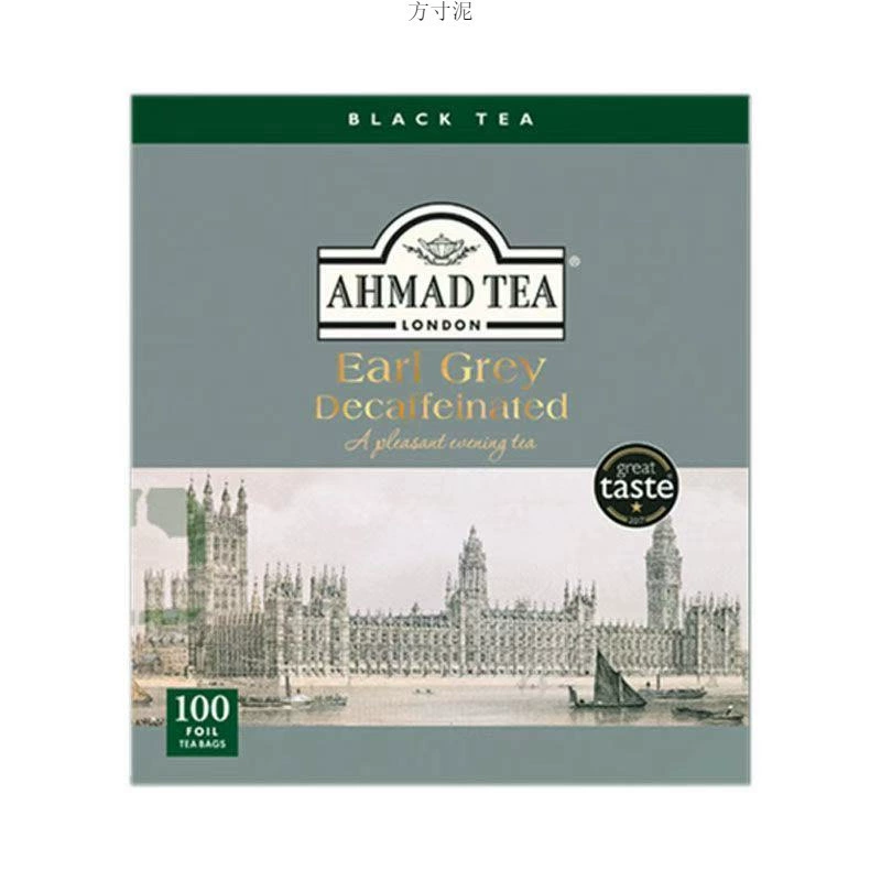 AHMAD TEA низко кофеиновый Эрл Грей чай 100 пакетиков чайной заварки пакет для обслуживания Guangzhou склад прямая доставка