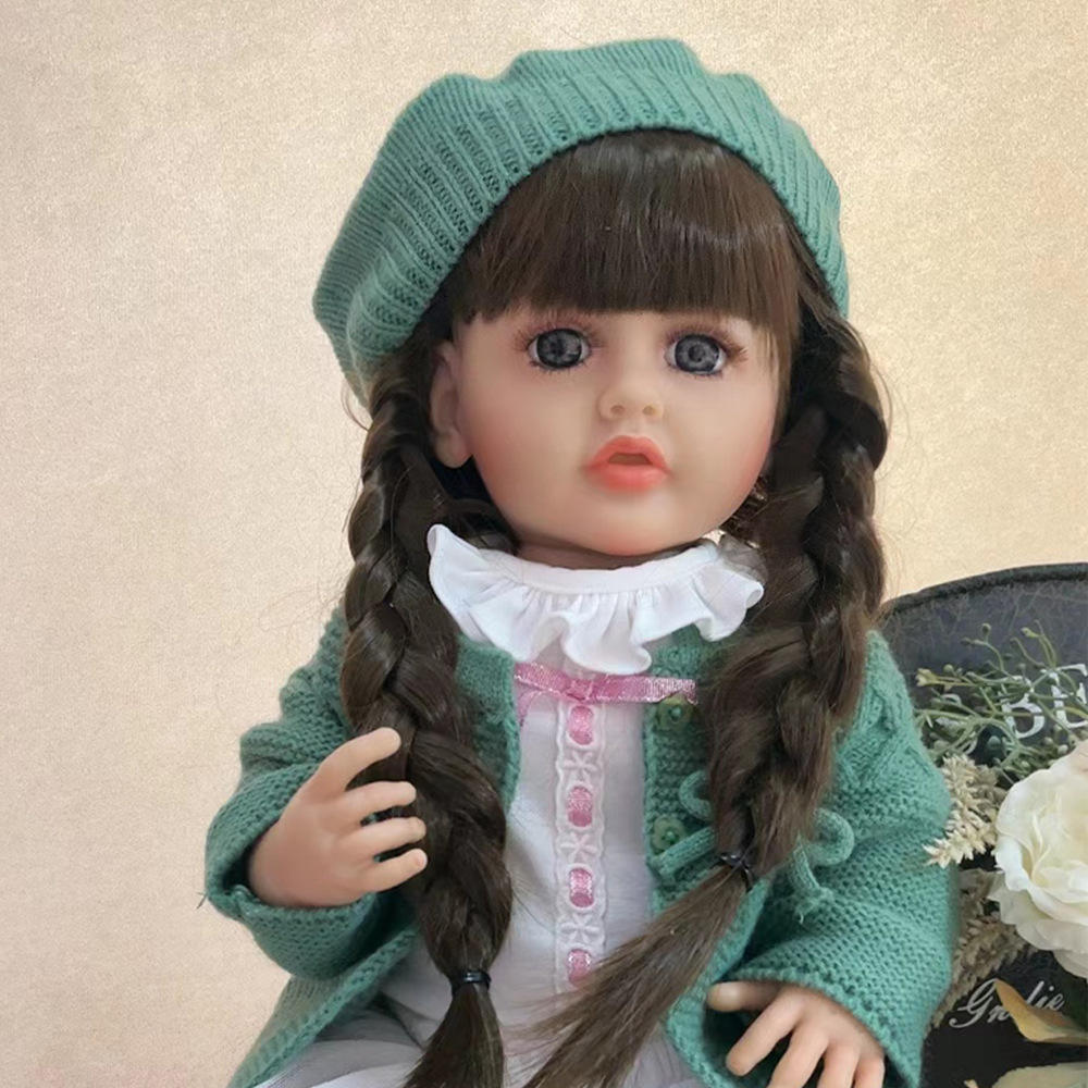 Vinyl Simulation Baby Doll 55cm Intelligent Vocal Early Education Companion Doll Wholesale Girls' Gift