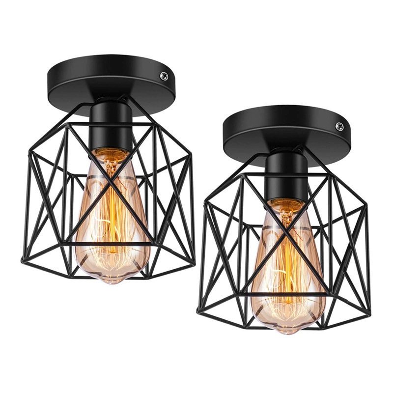 Ceiling light for corridor, modern and minimalistic table lamp for gazebo, wrought iron