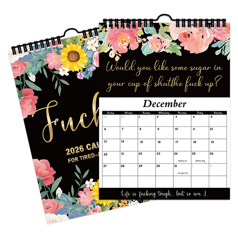 跨境新品 疲惫不堪女性日历2026 Calendar For Tired-Ass Women|undefined