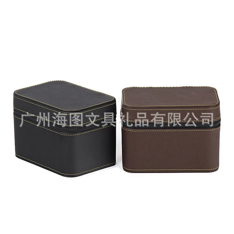 多位首饰收纳盒 戒指耳钉收纳盒 PU皮质多功能旅行戒指手镯收纳盒