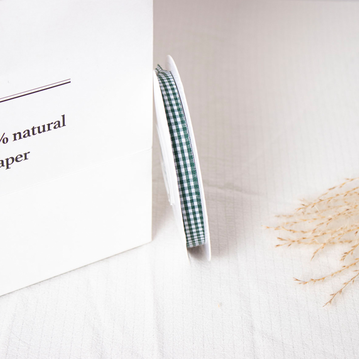 Doble cara cuadrícula cinta horneado embalaje cinta DIY adornos de cabello hechos a mano flores correa ramo correa material de decoración