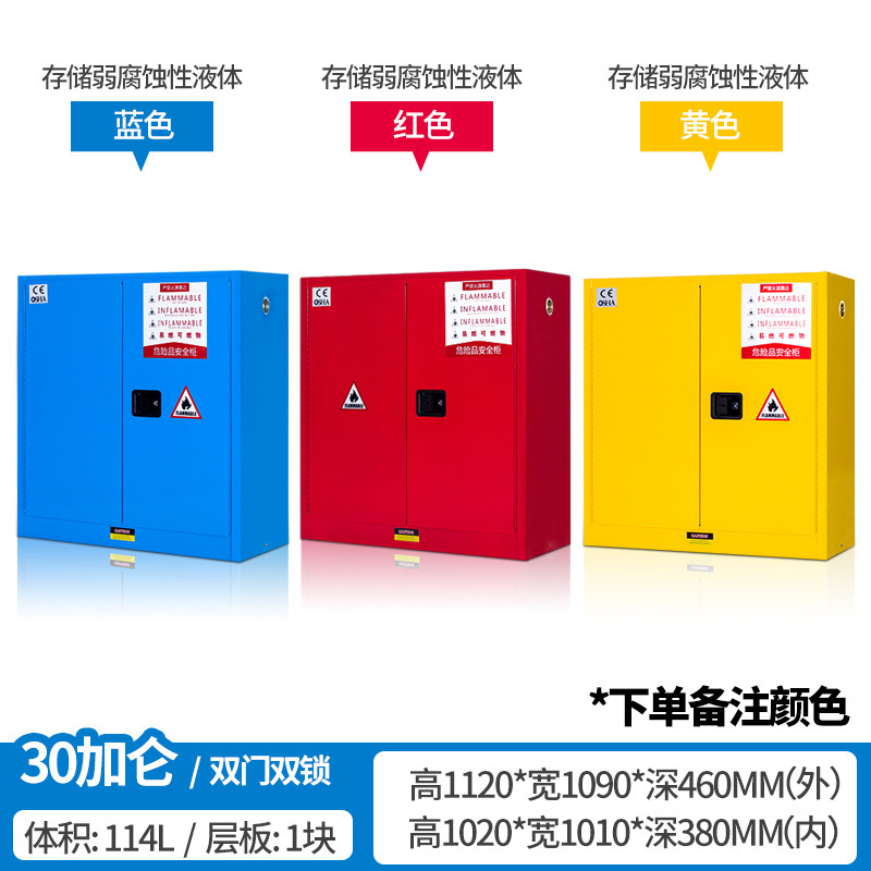 Gabinete industrial a prueba de explosiones Gabinete de almacenamiento de productos químicos peligrosos de laboratorio Gabinete de seguridad de doble cerradura para productos químicos Caja a prueba de fuego y a prueba de explosiones