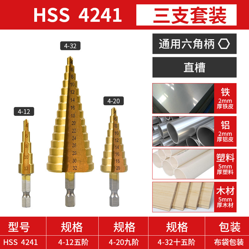 宝塔万能エネルギー螺旋階段塔型穴あけ器ステンレス鉄アルミ板金属穴あけ器ドリル|undefined