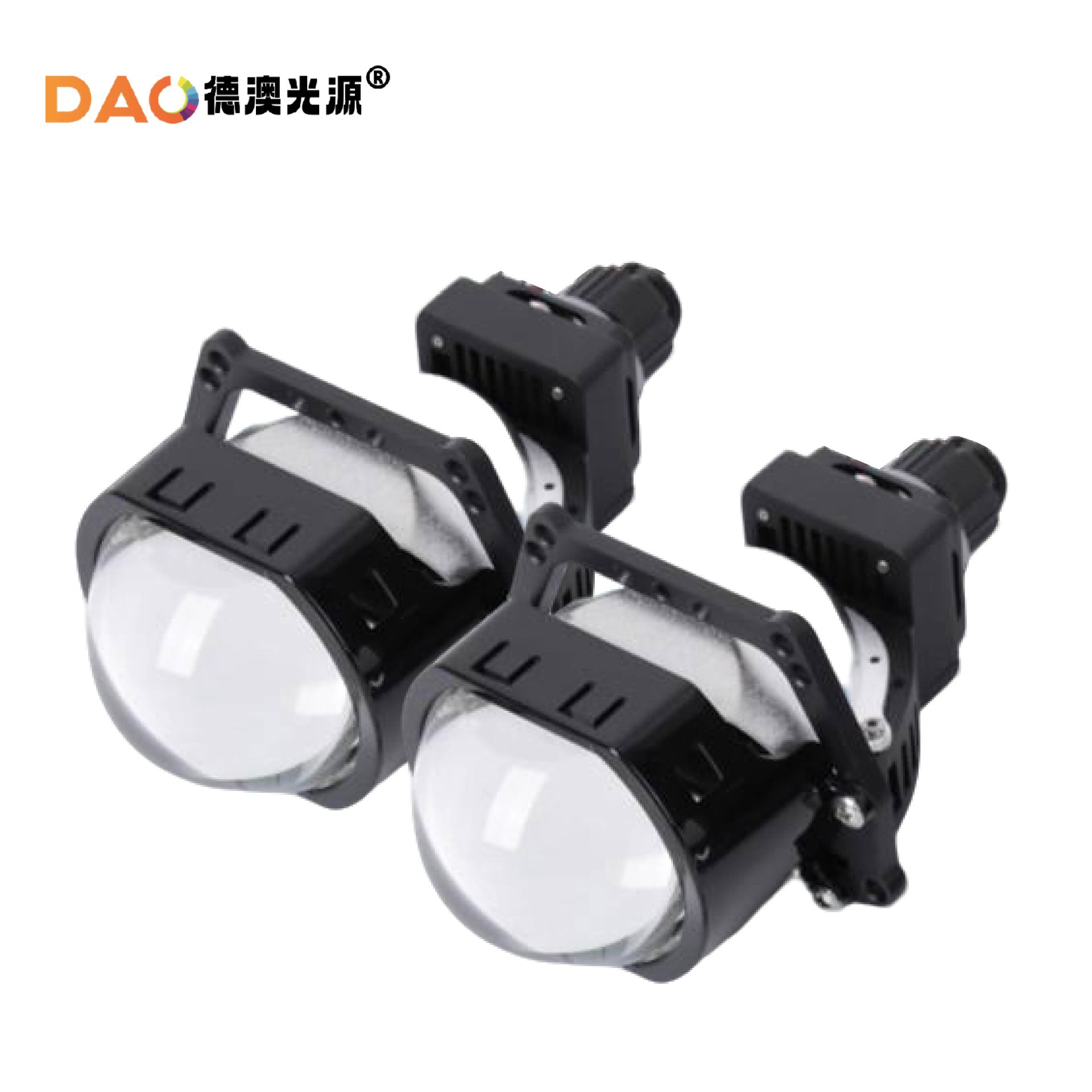 Ventas calientes de nuevo FL01 cuadrado LED doble lente del faro del automóvil doble taza de lámpara delantera cerca de todo el mundo