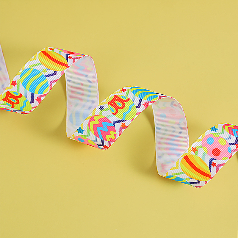 Cinta de poliéster para Pascua, lazos para el pelo, cinta acanalada para envolver regalos, cinta para ramos, venta al por mayor, estilo nórdico