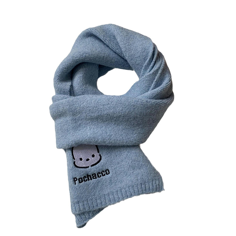 Bufandas de hombro de alta calidad 2025, otoño y invierno, nuevo estilo cálido Sanrio, bufandas de cuello de lana de punto cálido y grueso