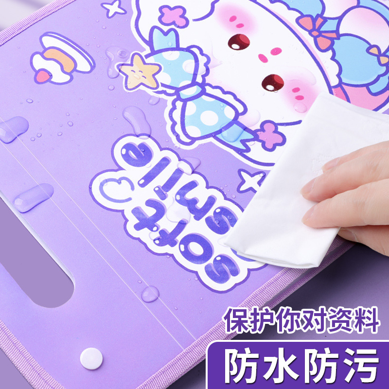 学生用縦型多層ポータブルアコーディオンバッグ、科目分類A4ファイルバッグ、かわいい大容量テスト用紙収納バッグ|undefined