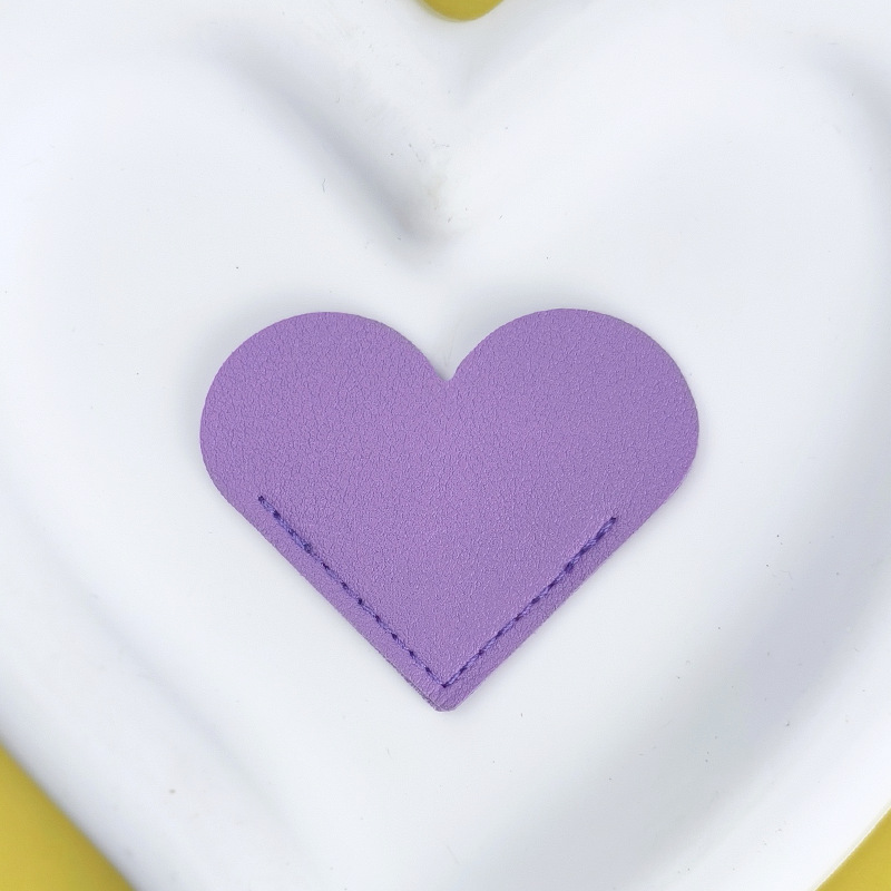 Marcador de Libros de Esquina en Forma de Corazón de Cuero PU para Lectura