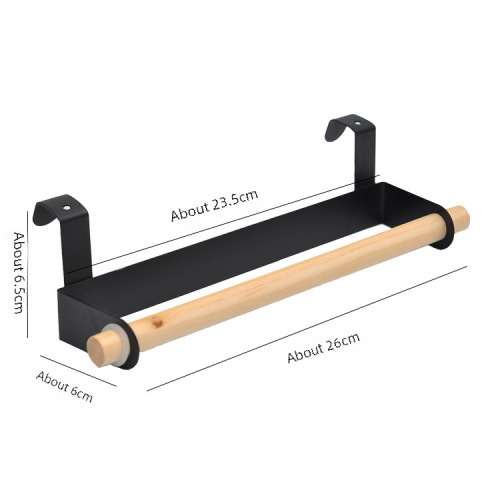 Door Back Single Rod Towel Rack Kitchen Door Back Dishrag Rack Holder Towel Hook No Drill Iron Towel Bar