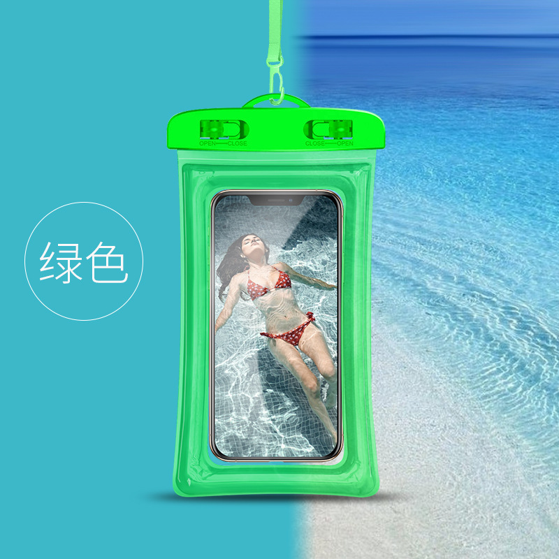 Bolsa de aire a prueba de agua de tres plegadas para teléfonos móviles bolsas de aire de natación bolsas de agua caliente cubierta de sello cubierta de buceo pantalla táctil rafting take-out al por mayor