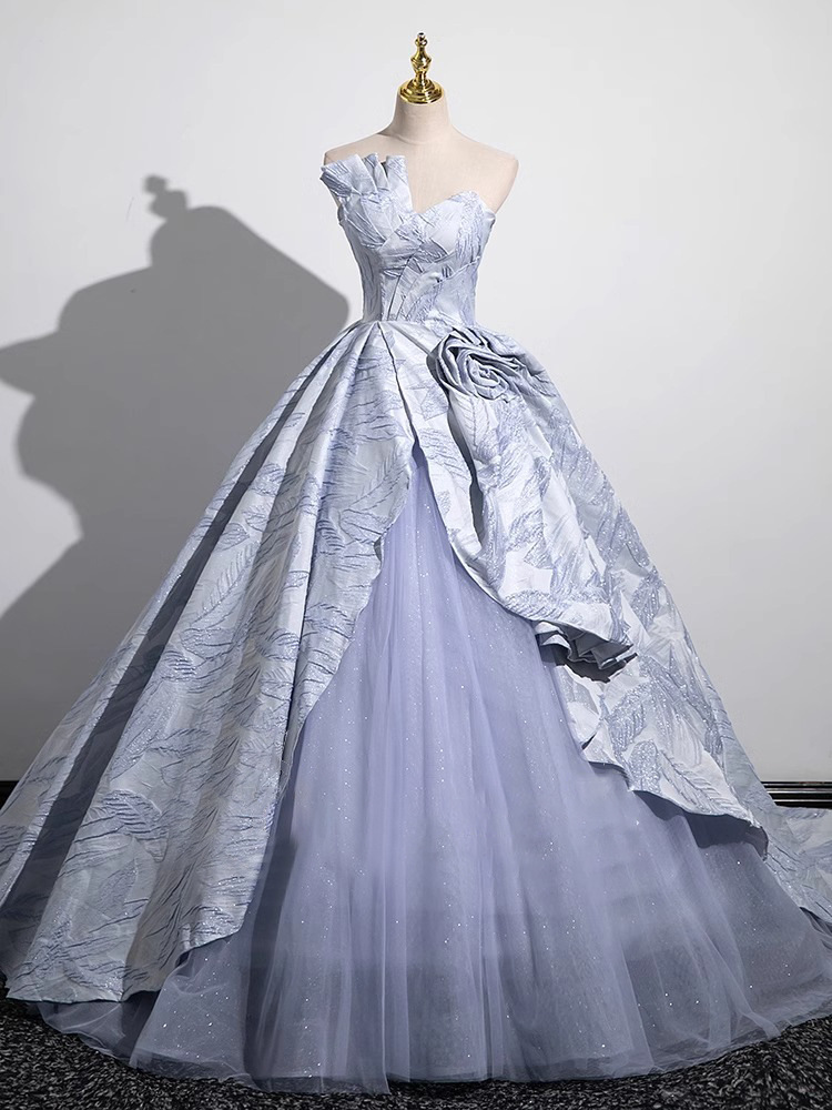 Vestido de noche azul, vestido, lujo ligero de alta gama, fiesta de cumpleaños, regalo de satén de alta gama, prueba de arte vocal de talla grande