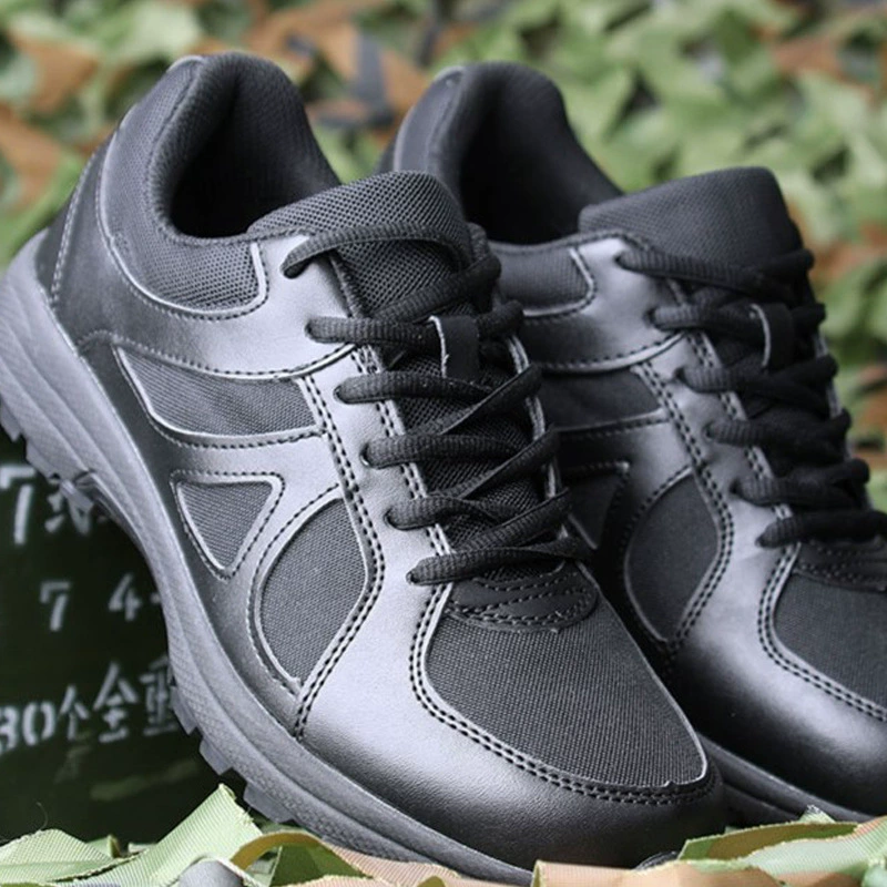 Тренировочная обувь Мужская летняя супер-легкая дышащая спортивная обувь для беговой дорожки тактическая низкая банда черная резиновая обувь весна и осень пожарная тренировочная обувь