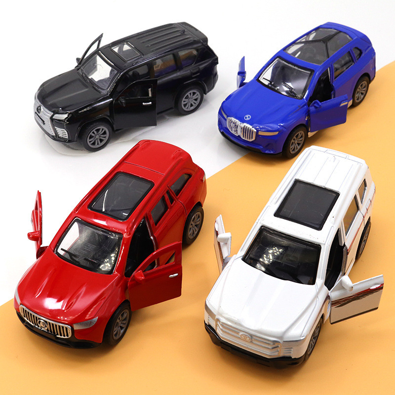 Children's Alloy Toy Car 1:43 Racing Model Metal Simulation Sports Car Ornament with Openable Doors for Boys