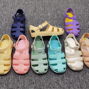 2023 Summer New Girls Baotou Sandals Hollow Soft Sole Sandals Children's Buckle Baby Manufacturer Wholesale Crystal