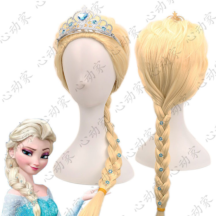 Frozen Elsa Queen Anna Elsa Princess Elsa Cos Wig Kidsren Girls Performance Wig Frozen Elsa Queen Anna Elsa Princess Elsa Cos Wig Kidsren Girls Performance Wig