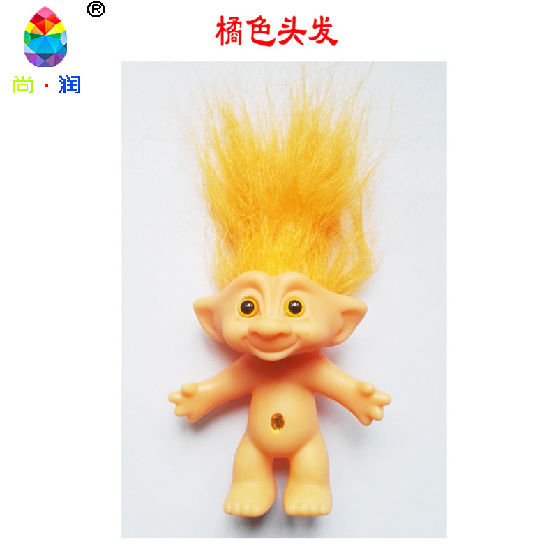 Amazon Troll retro muñeca 80 s nostálgico muñeca decoración Pelo Largo vinilo feo muñeca al por mayor