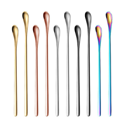 304 stainless steel Japanese mixing spoon ice spoon seasoning spoon honey spoon golden bar spoon mug coffee spoon long handle