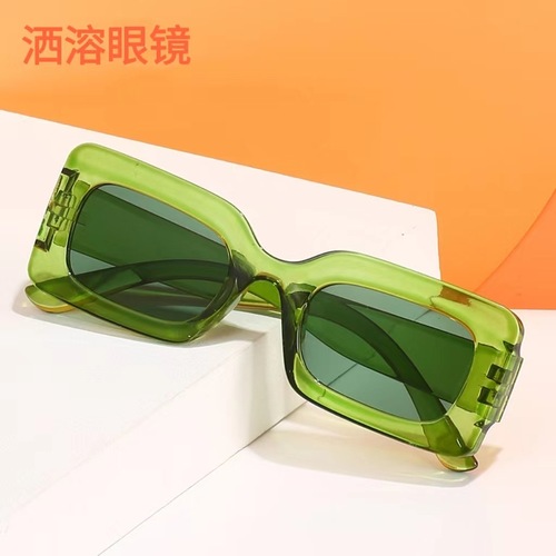 New Style European and American Street Fashion Stylish Glasses for Women Trendy Internet Celebrity Face-Slimming Square Sunglasses for Couples