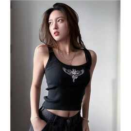 BM风Brandy同款恶魔天使印花修身显瘦吊带bm辣妹内搭背心女上衣潮