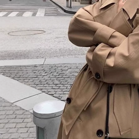 Autumn long trench coat, jacket, mid-length