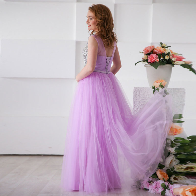 Comercio exterior de Europa y América Amazon AliExpress deseo vestido de noche de las mujeres vestido de novia con cuentas vestido de banquete sin mangas de la industria pesada