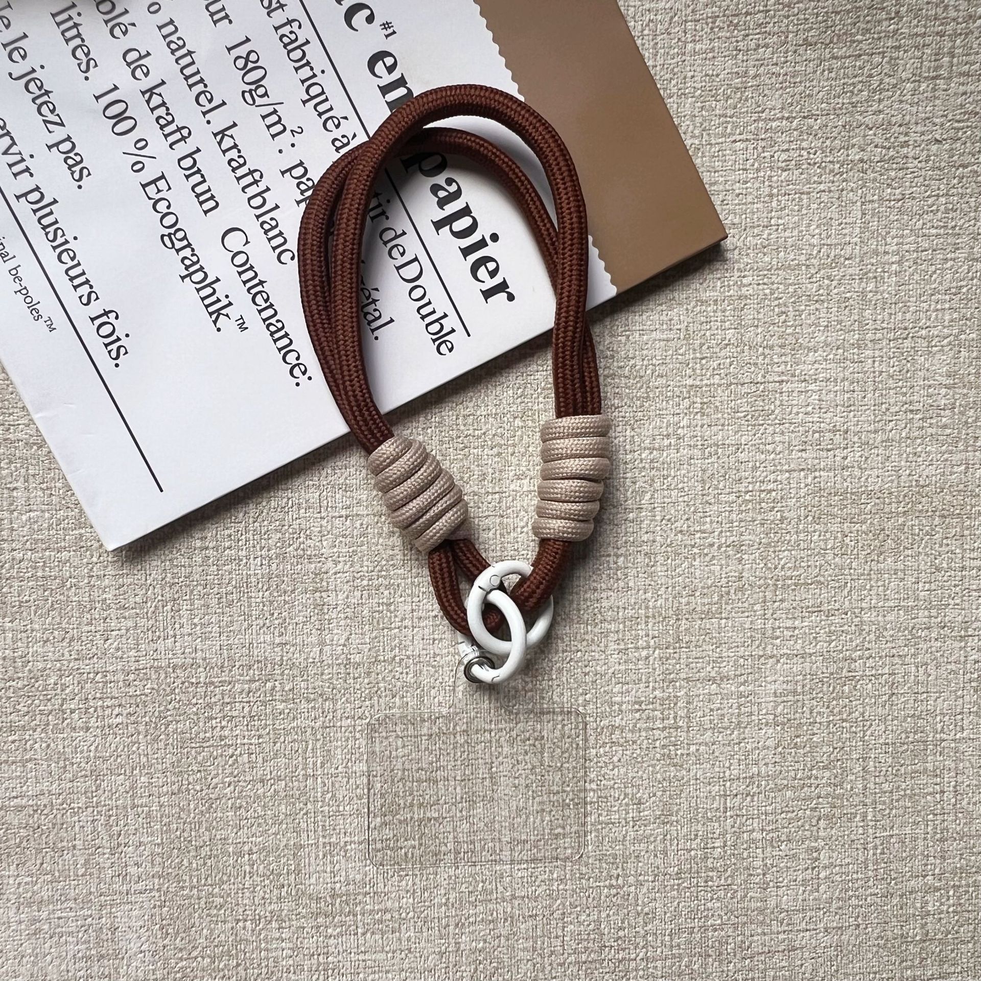 더블링 [팔찌-캐러멜] + 투명 사각 개스킷