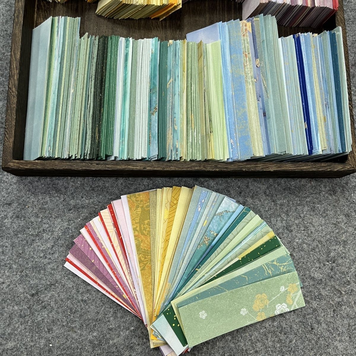 空白手写书法纸蜡染彩色绿宣纸diy手机壳相框摆台国风书法小纸条