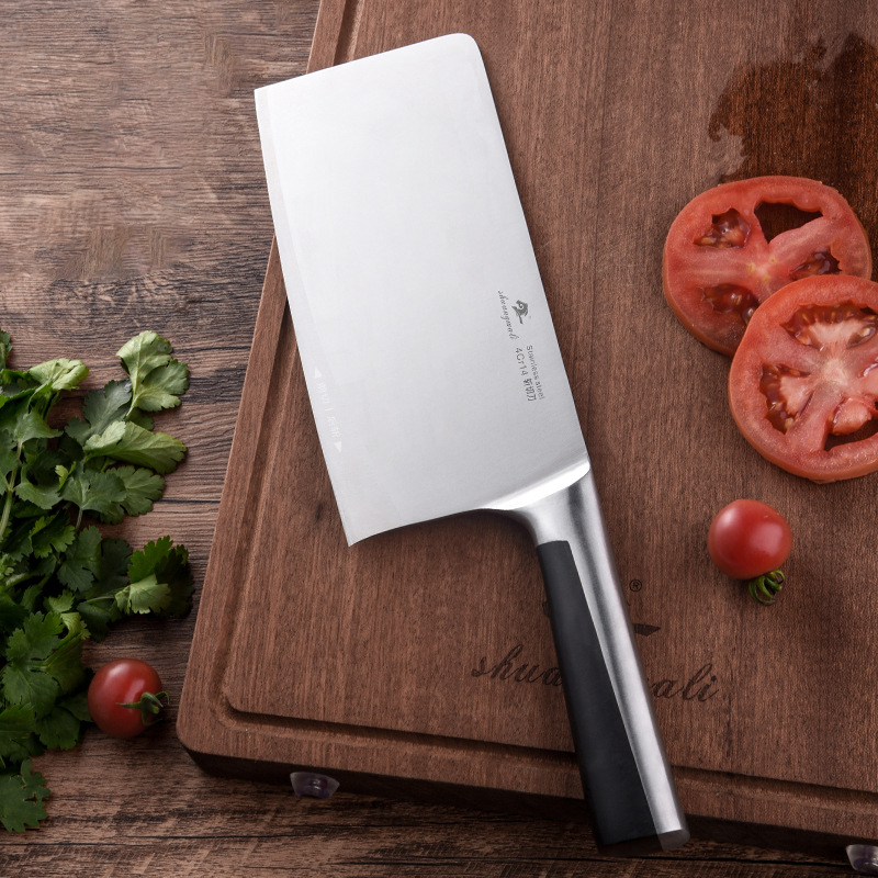 Cuchillo de corte de acero inoxidable, corte doméstico de verduras, corte de carne, corte de pollo, costillas de cerdo, cuchillo de carne de chef, cuchillo de cocina afilado y duradero