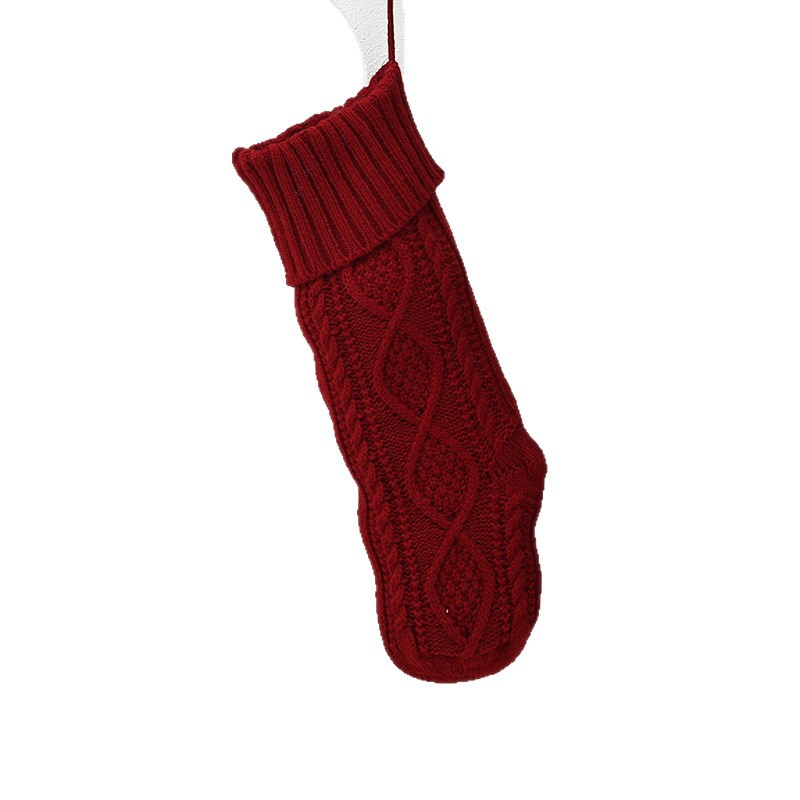 Cross-border Christmas decoration large knitted Christmas socks home fireplace accessories Christmas socks candy gift bags