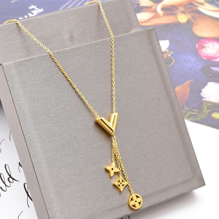 Fashion Flower Titanium Steel Plating Earrings Necklace