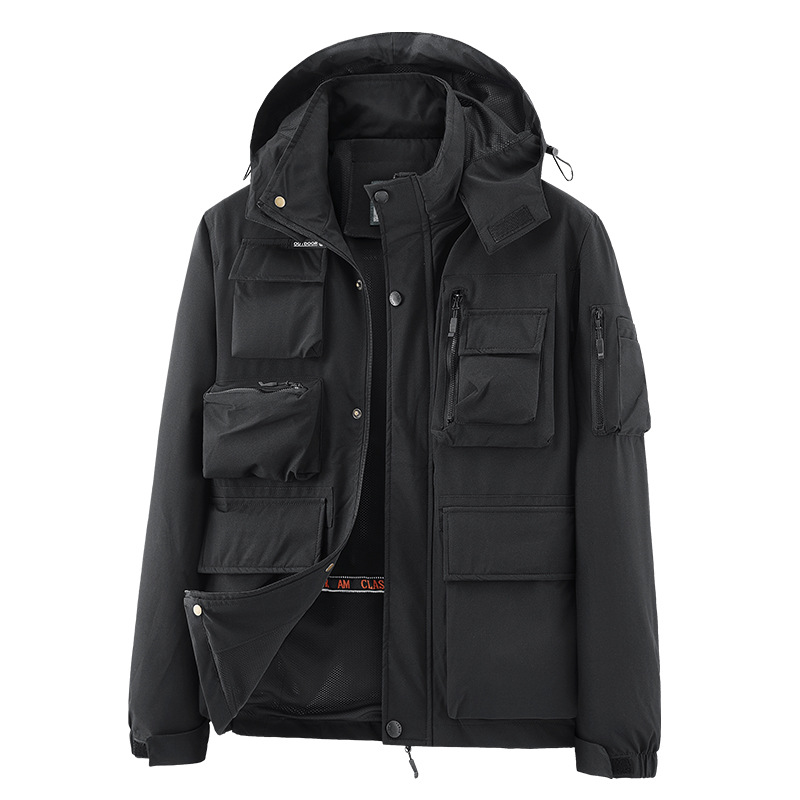 Abbigliamento maschile taglie forti uomo giacca con cappuccio uomo grasso abbigliamento da lavoro ampio top cappotto casual alla moda_voghion.com