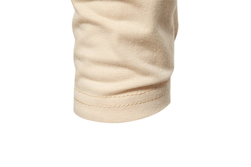 Herr t-shirt med lång ärm rund hals höst vinter stil mode_voghion.com
