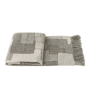 Modern silent style bed flag Bed & Breakfast hotel bed towel beige geometric tassel blanket Model Room soft bed cover
