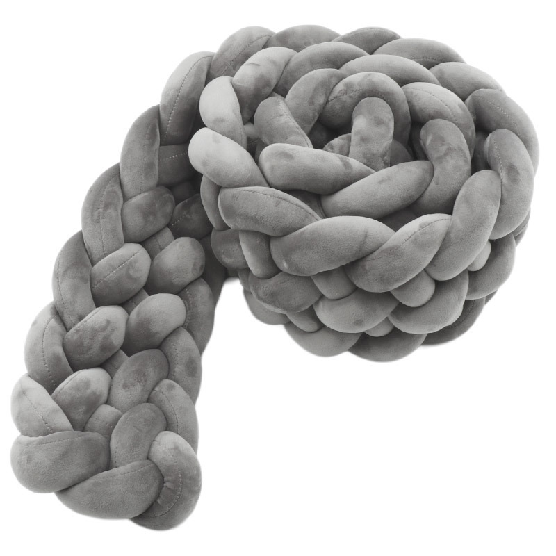 Cama de bebé tela cama cerca bolsa suave seis hebras trenzadas alta trenzada antichoque barrera de bebé grado madre