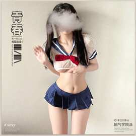 情趣内衣性感jk制服诱惑火辣小胸显大百褶裙短裙角色扮演激情套装