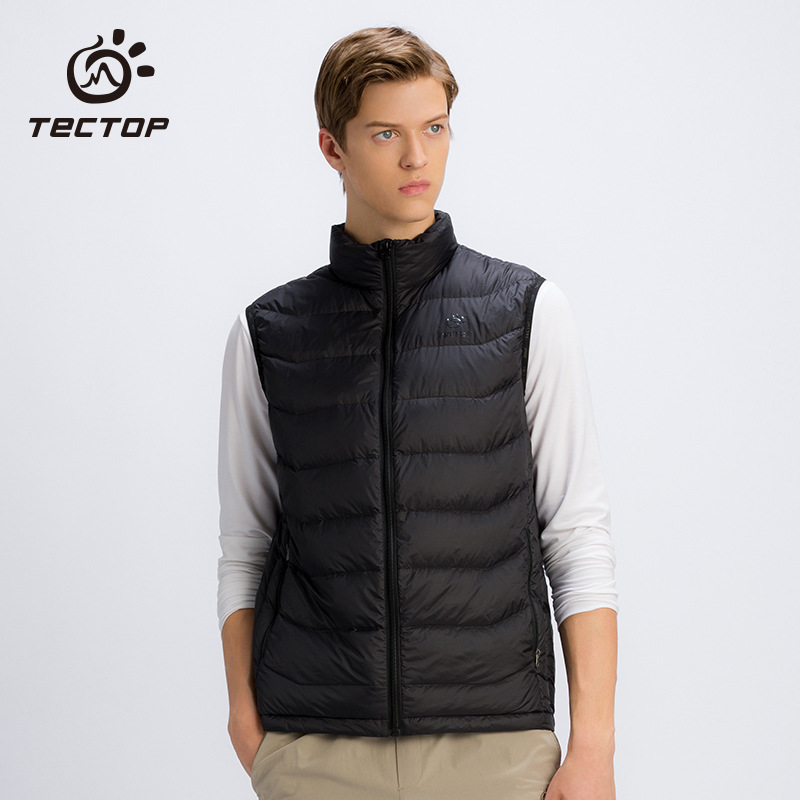 [Annual receipt]Autumn and winter outdoors Men's Down Vest Down vest Light and thin 90 Velvet can be stored