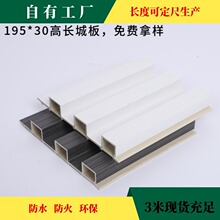 生态木护墙板195高槽大长城板绿可木墙裙背景墙格栅板阳台吊顶板