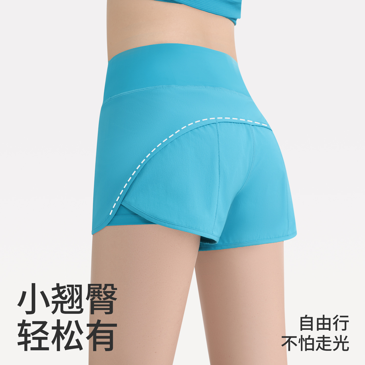 Women's running shorts with phone pocket, quick-dry sports shorts, summer thin tennis fitness pants