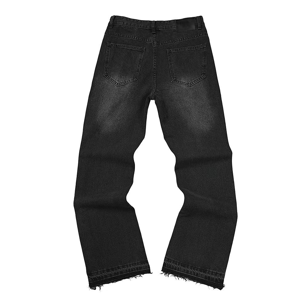 gall Foreign Trade Cross-border Wholesale American High Street Straight Raw Edge Jeans For Men, Trendy Loose-fitting_mkmklike.com