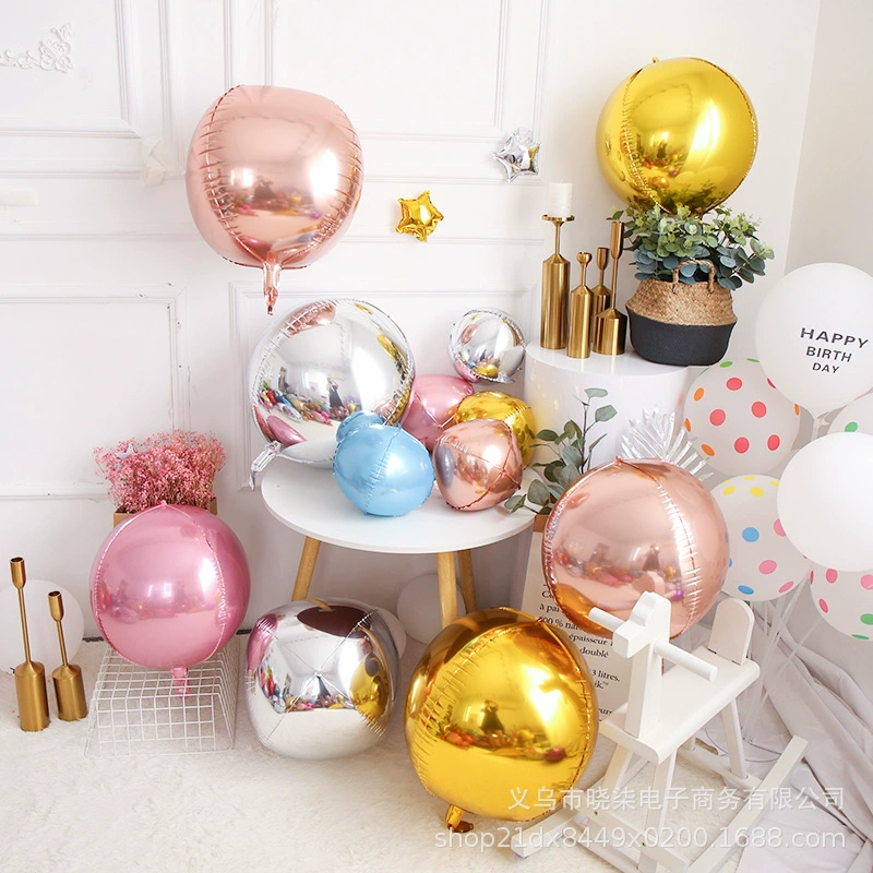 10/15/18/22 дюймов 4D круглый воздушный шар из алюминиевой фольги Amazon День рождения украшение макет деятельности
