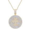 Gold Two-Tone Pendant with 60CM Rope Chain