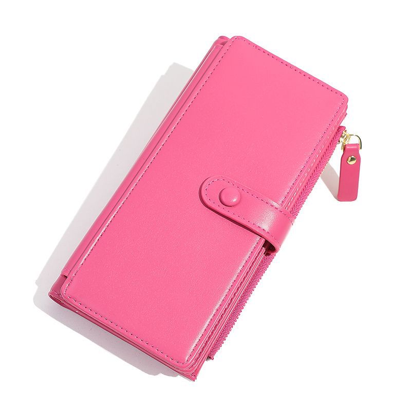 Nuevo tipo de billetera de mujer estilo coreano larga gran capacidad cremallera bolso de mano multi tarjeta bolso de mano universal