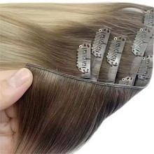 Pu Seamless Clip In Genius Weft Invisible Human Hair Ӱl