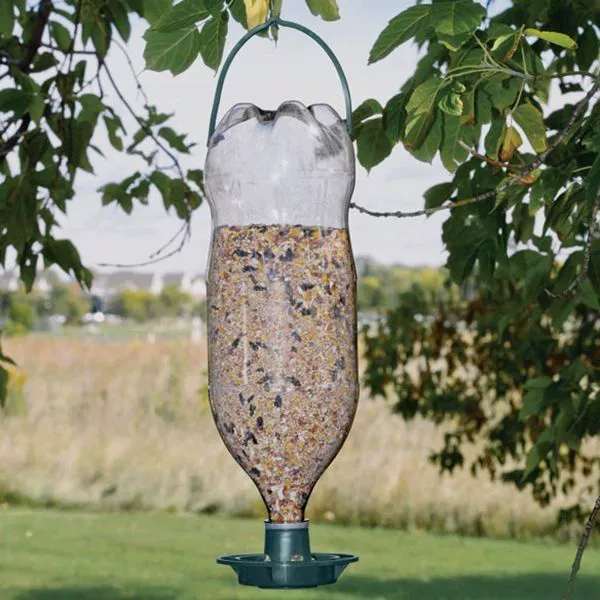 [跨境爆款花园塑料喂鸟器可乐瓶悬挂喂鸟器Bottle Top Bird Feeder]