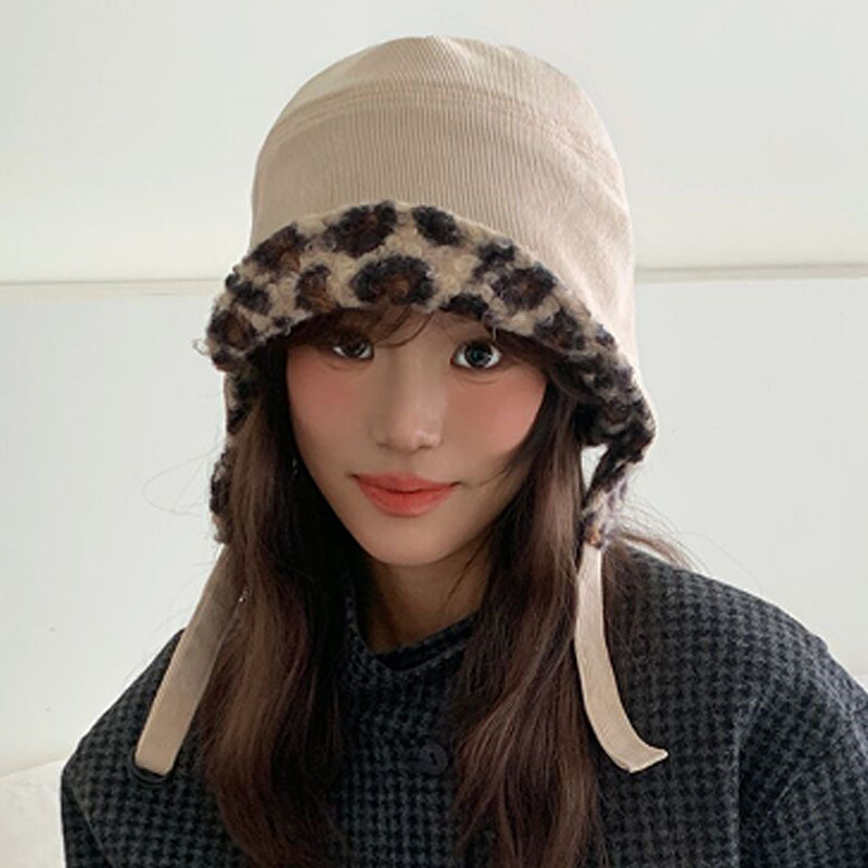双面戴飞行帽女美式辣妹雷锋帽冬季氛围感豹纹毛绒帽子包头帽骑行
