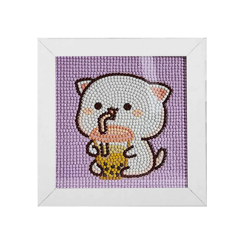 5D алмазная мозаика Cinnamoroll, в рамке 15×15 см для детей, набор DIY, в OPP-пакете