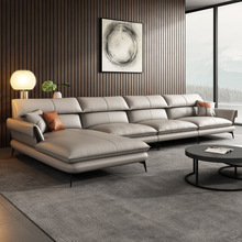 极简真皮沙发客厅现代简约头层牛皮沙发小户型北欧轻奢皮艺沙发